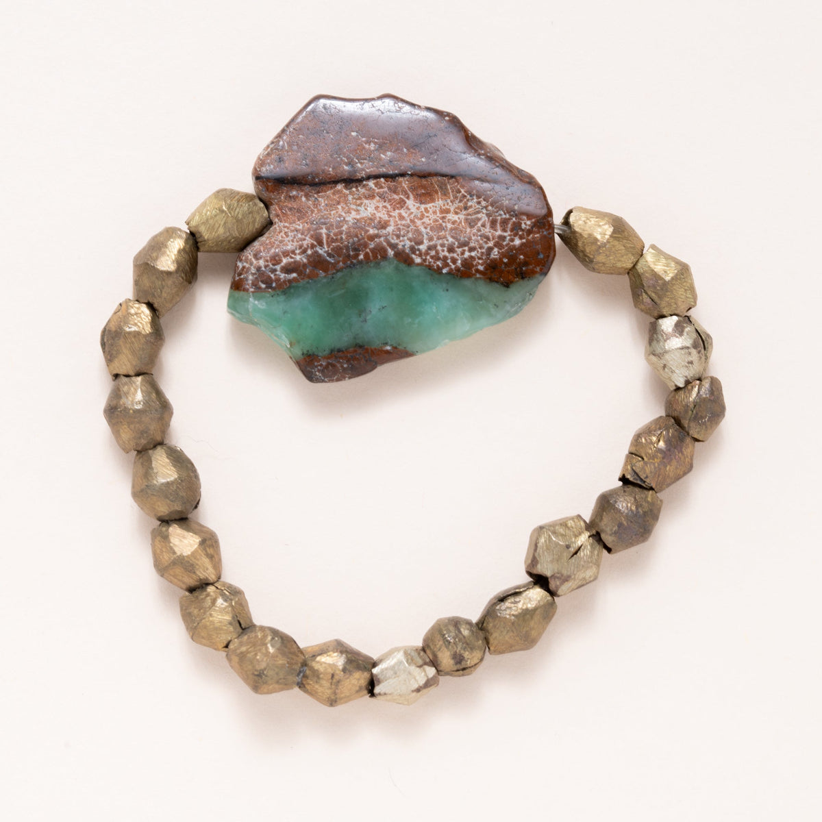 African Brass & Natural Green Chalcedony