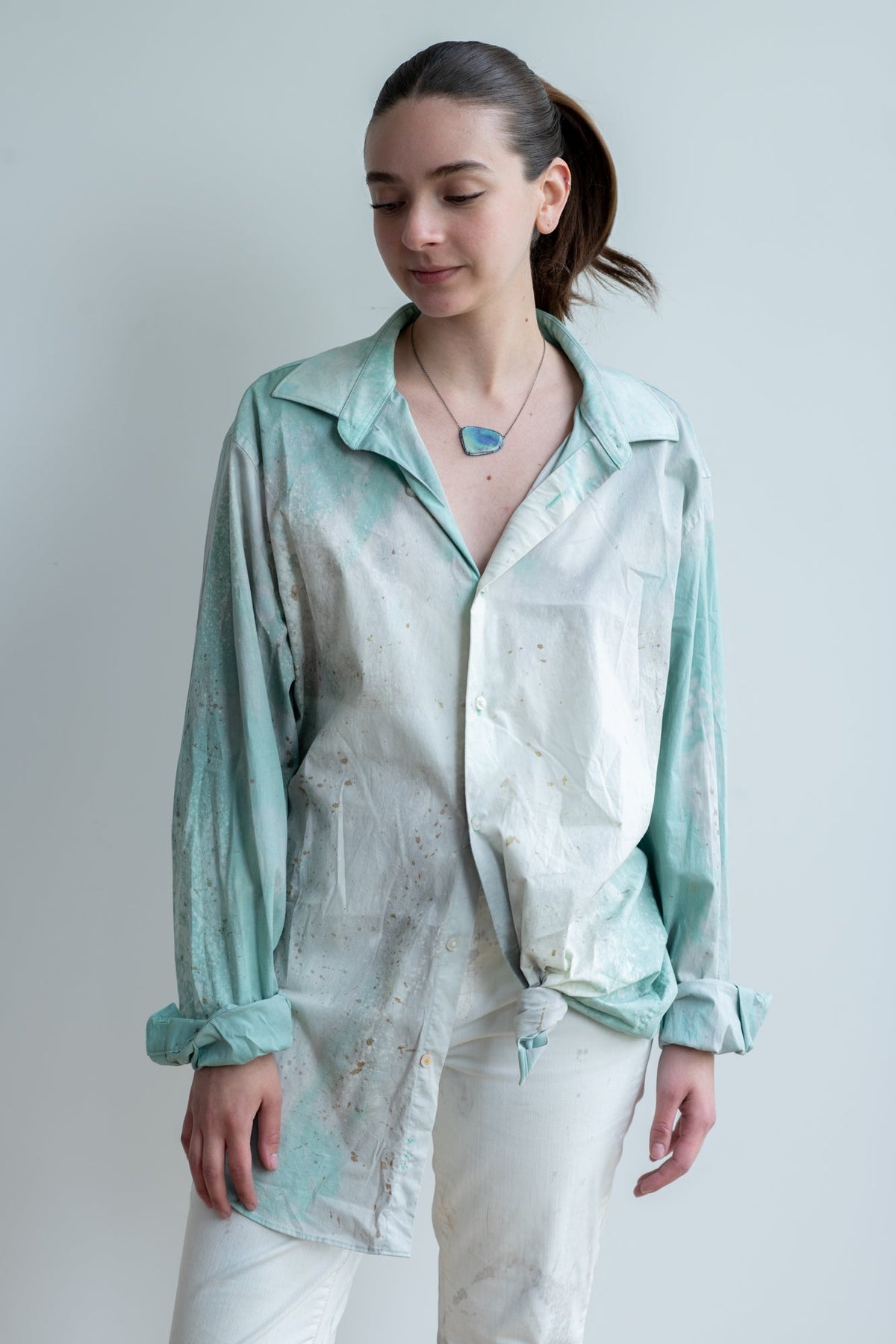Hand Dyed Cotton Uni Sex Shirt 5