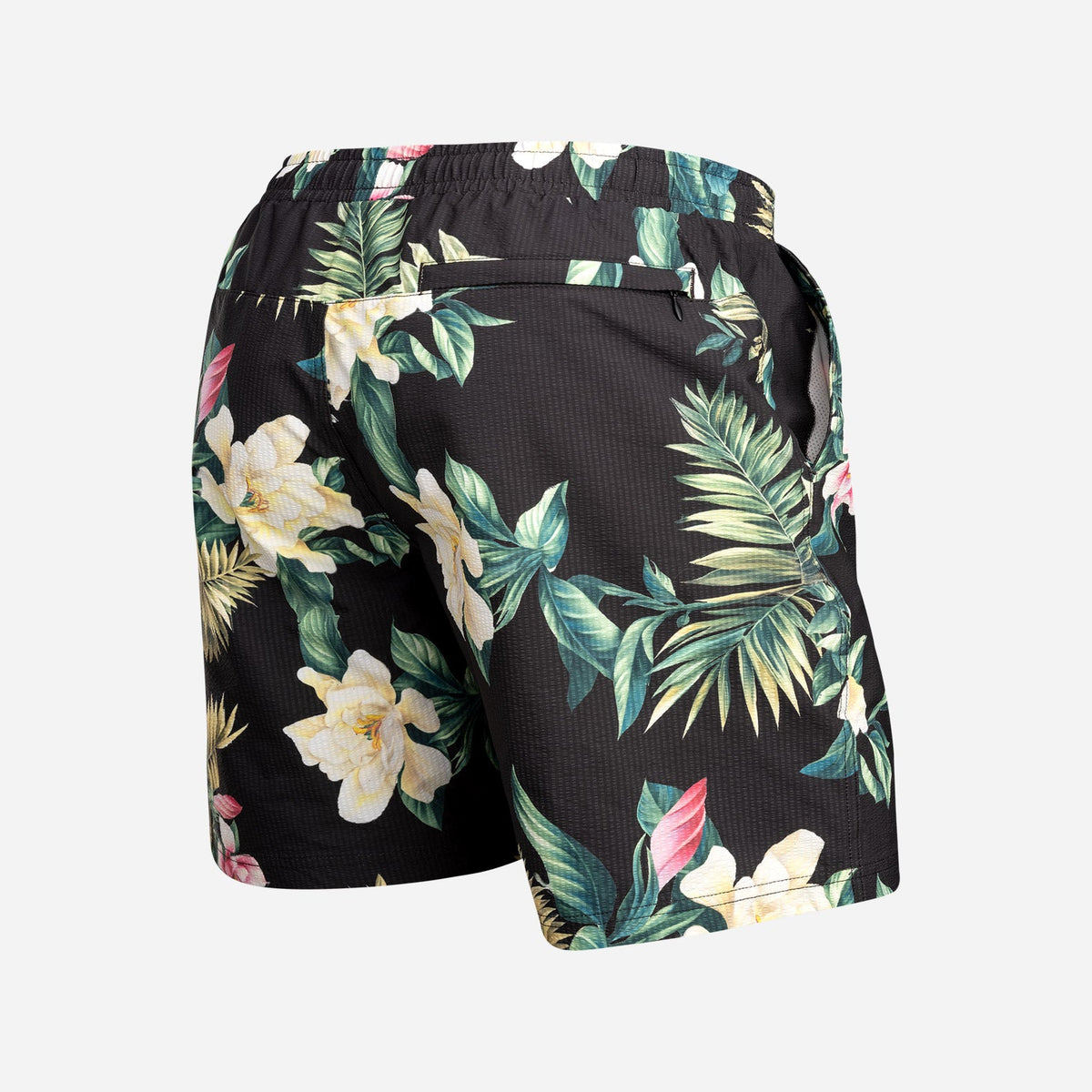 Wave 7" Swim Short 2N1: Magnolia Black