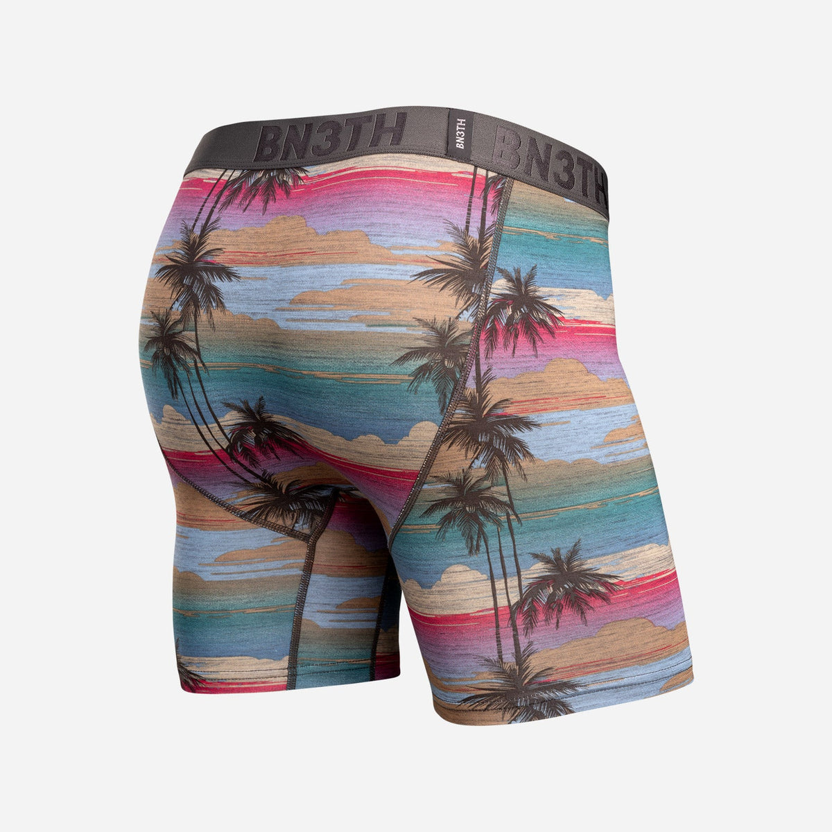 Classic Icon Boxer Brief With Fly : Palm Tree Horizon - Heather