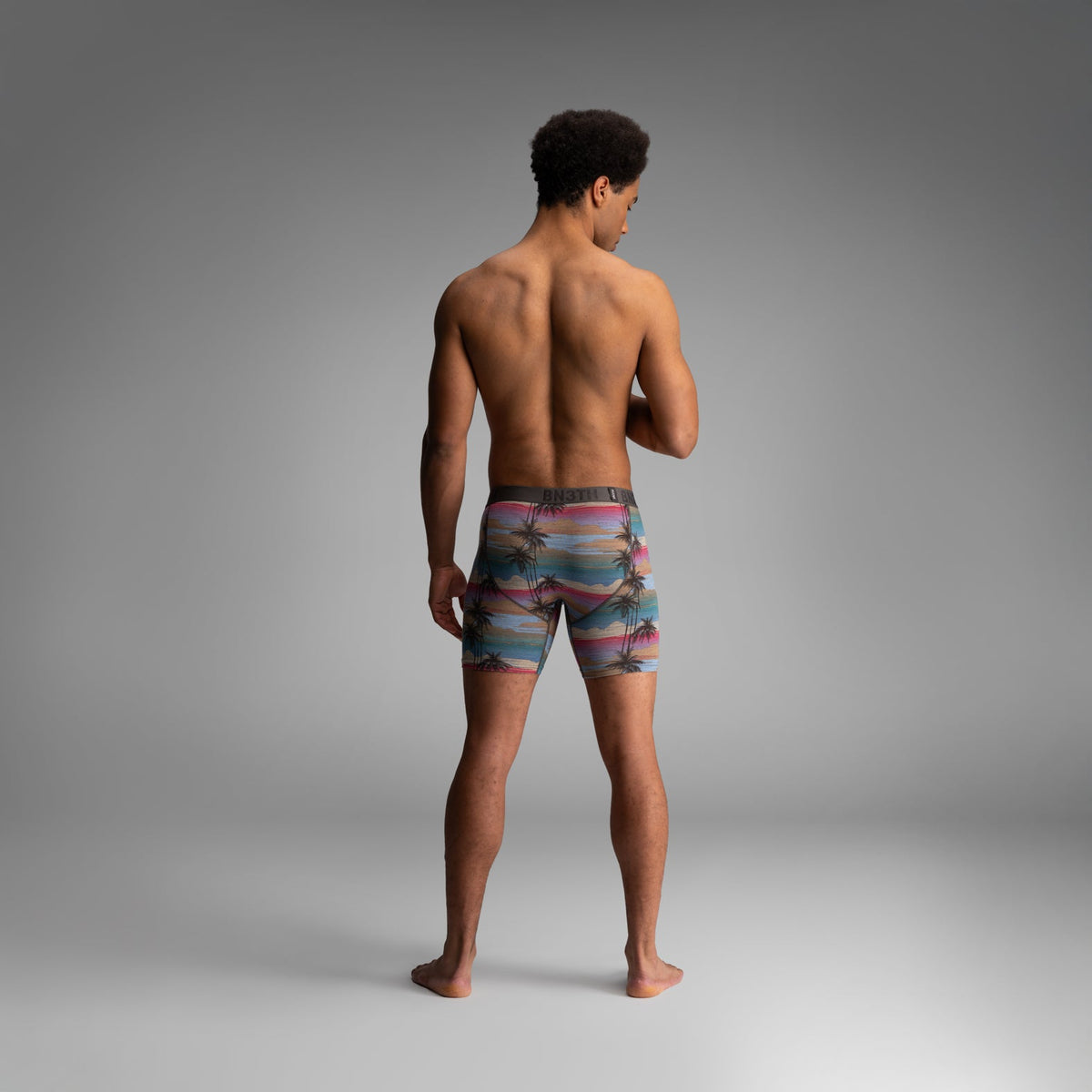 Classic Icon Boxer Brief With Fly : Palm Tree Horizon - Heather