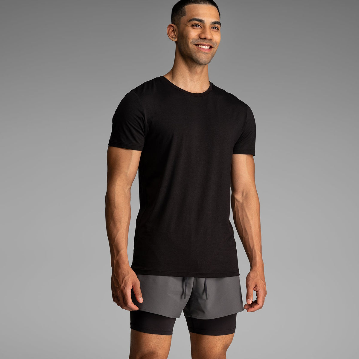 Essentials Crew T-Shirt: Black/Heather Grey 2 Pack