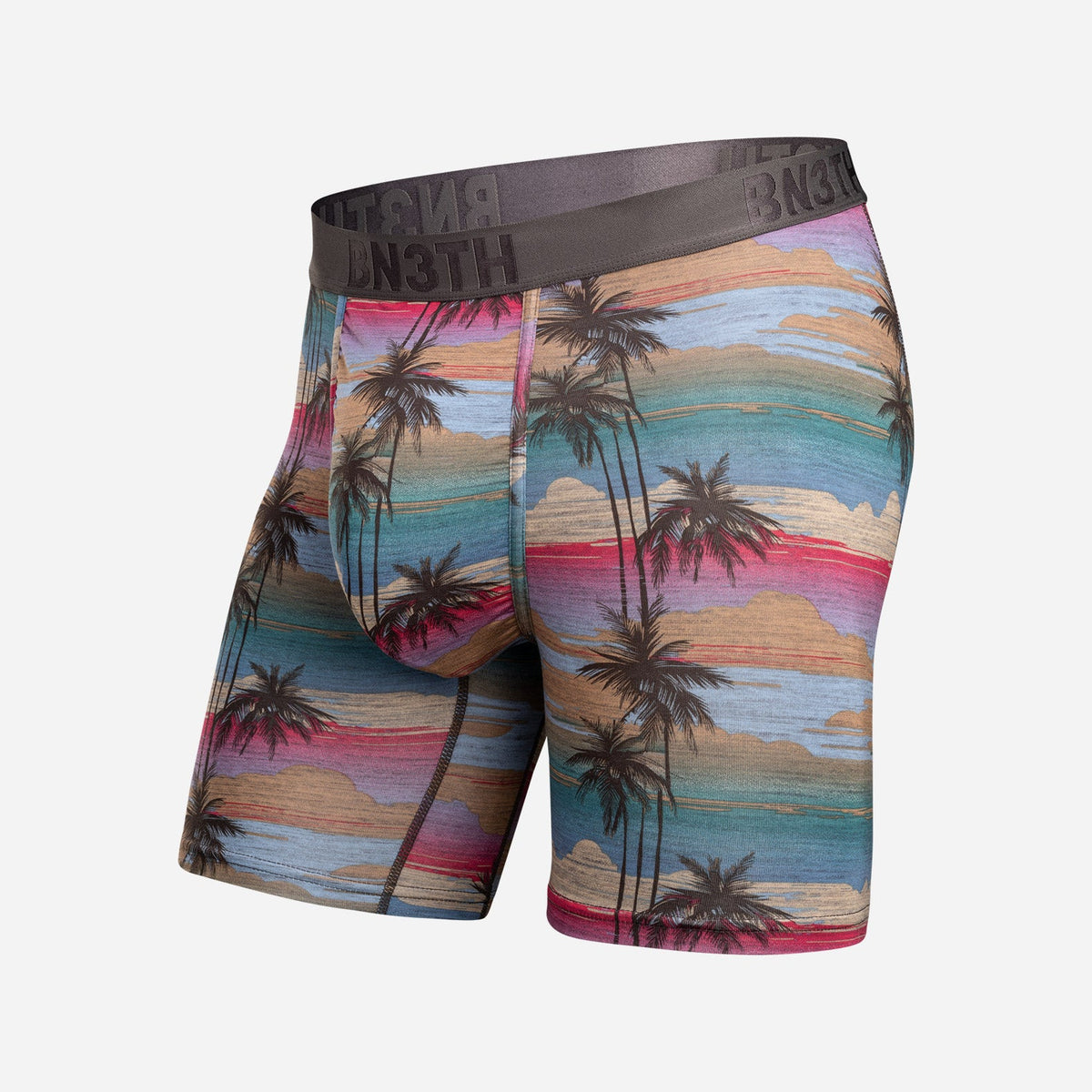 Classic Icon Boxer Brief With Fly : Palm Tree Horizon - Heather