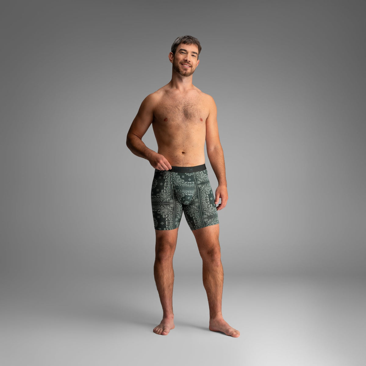 Classic Icon Boxer Brief:  Bandana - Darkest Spruce
