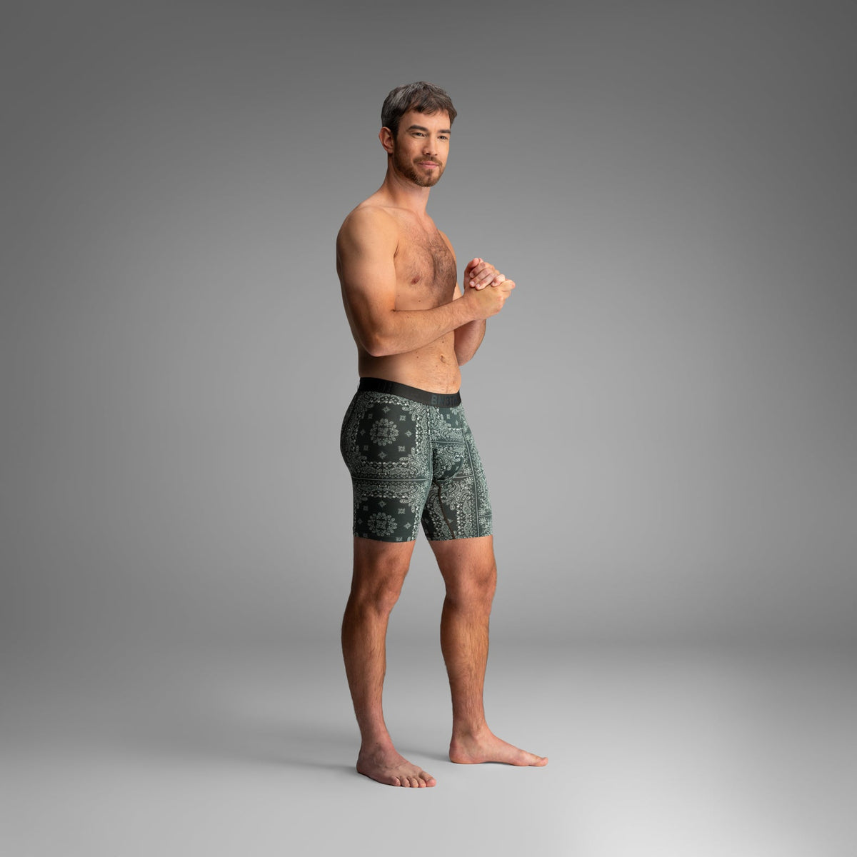 Classic Icon Boxer Brief:  Bandana - Darkest Spruce