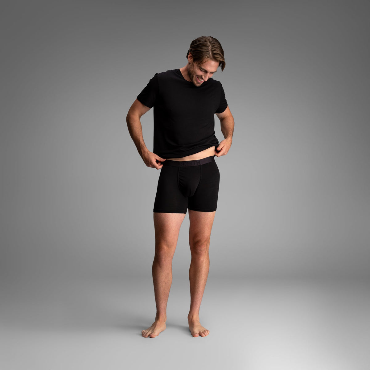 Essentials Boxer Brief: Black/Palm Tree Horizon 2 Pack