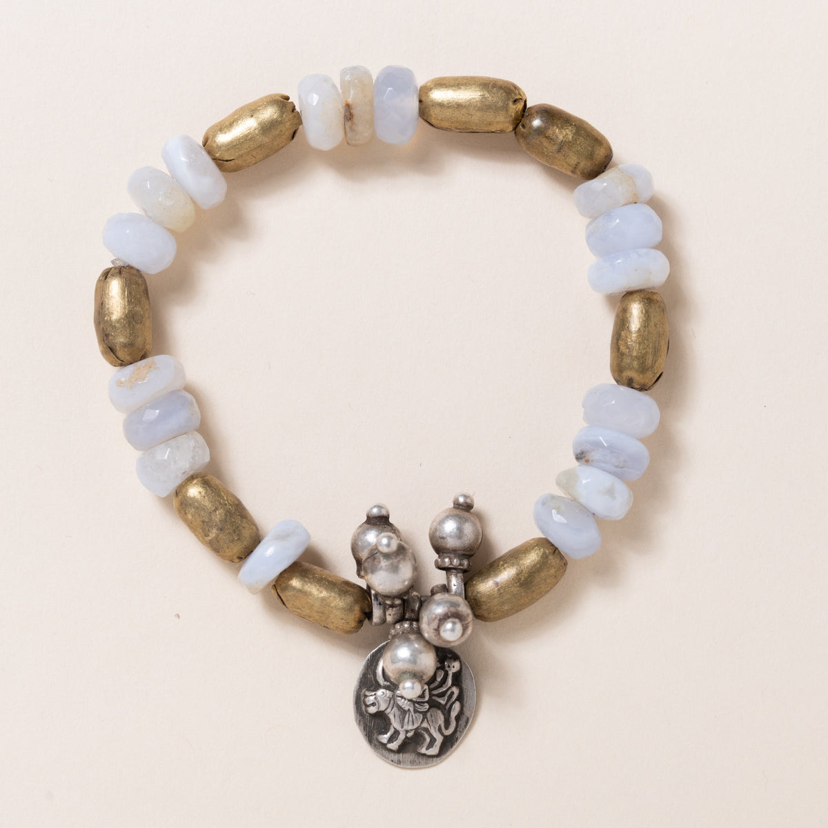 Chalcedony, Brass & SIlver