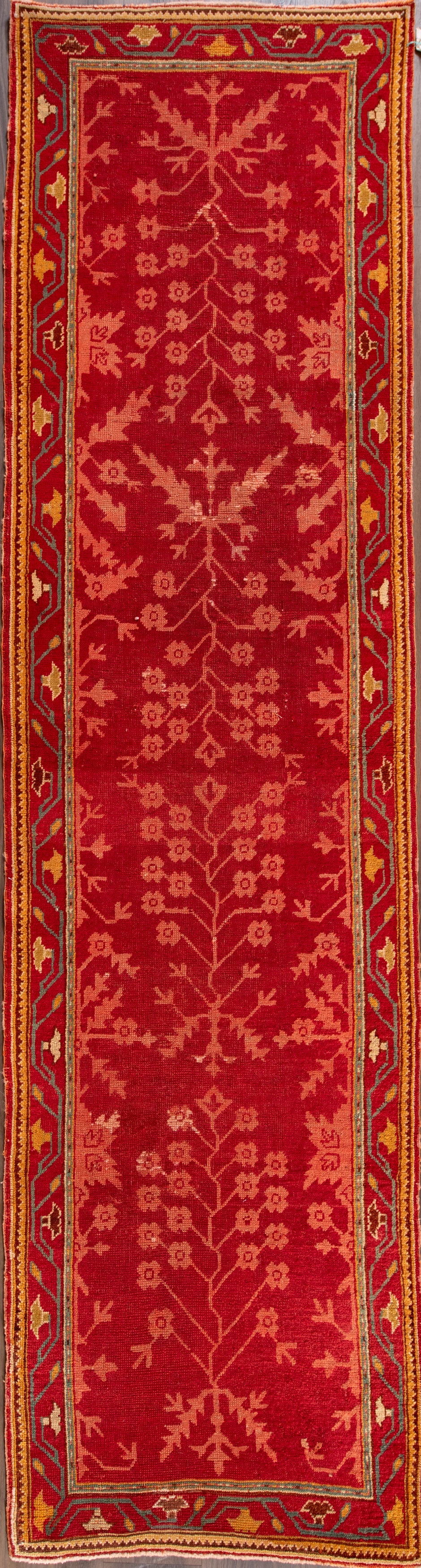 Vintage Oushak Rug  32x11.1