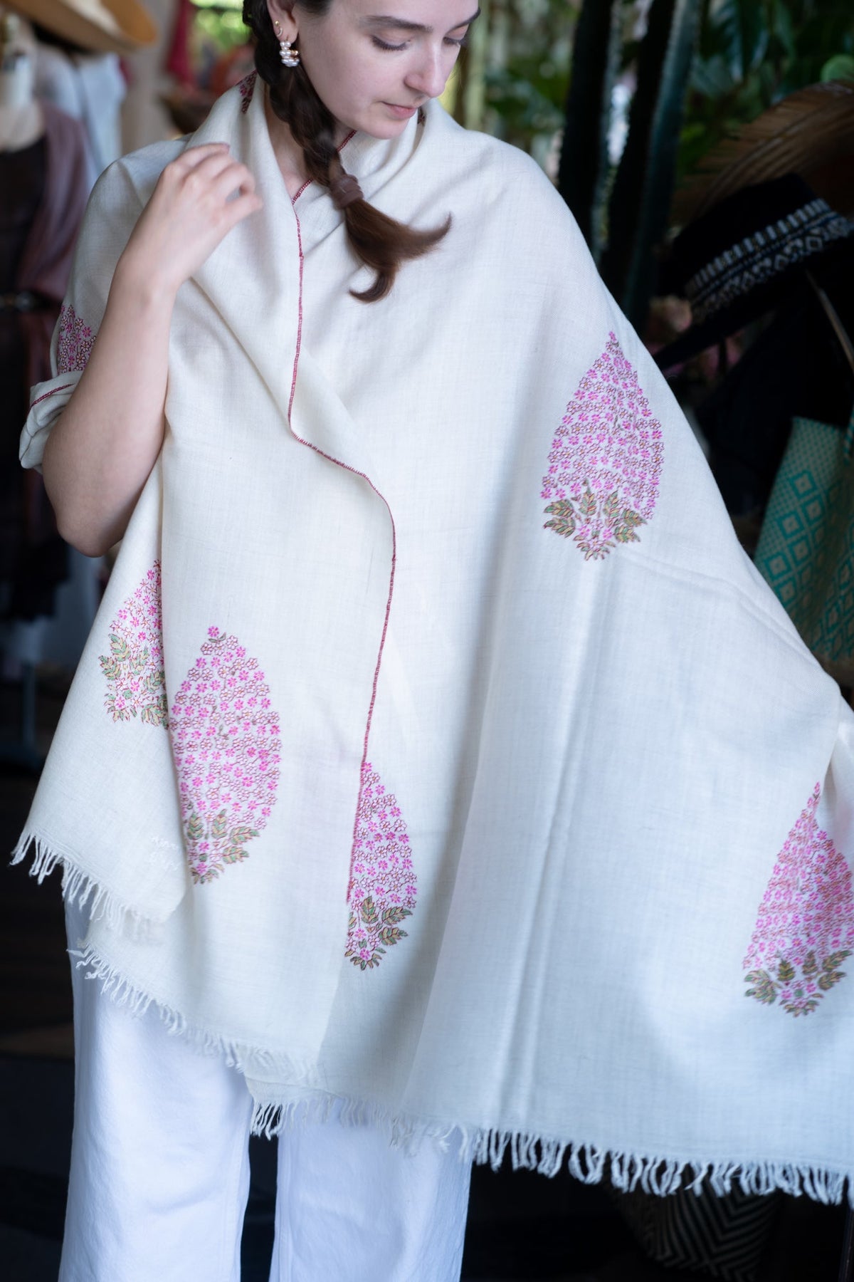 Hand Embroidered Pashmina