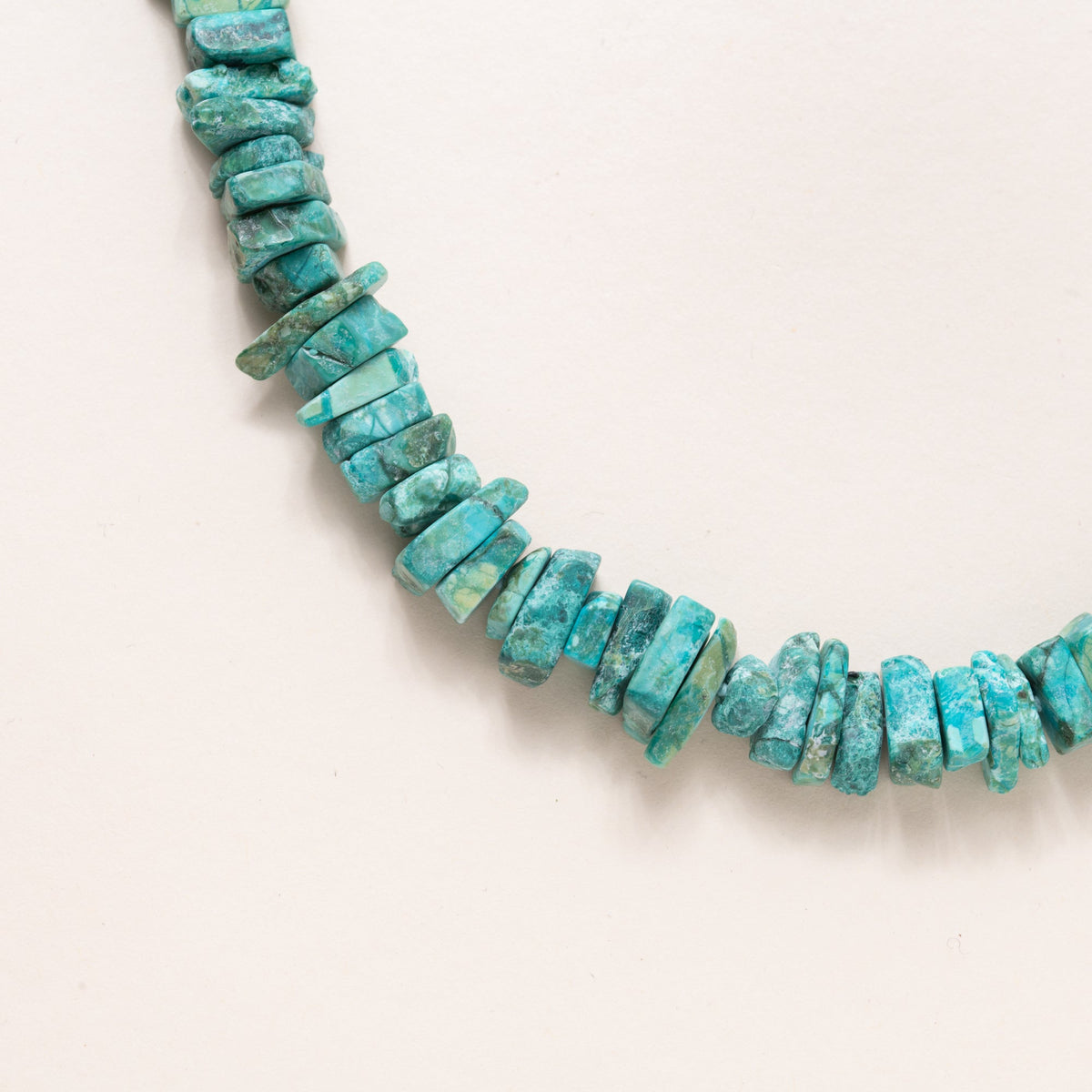 Crysocolla Bib Necklace with 18K J-Hook