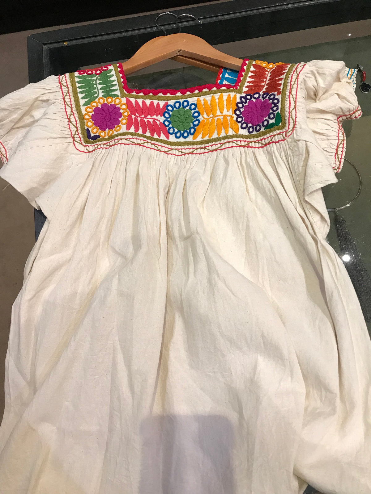 Oaxacan Cotton Blouse with Embroidery