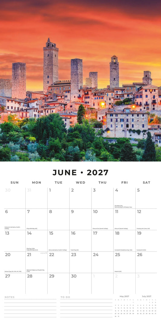 2027 Square Wall Calendar Italy (RR271333)