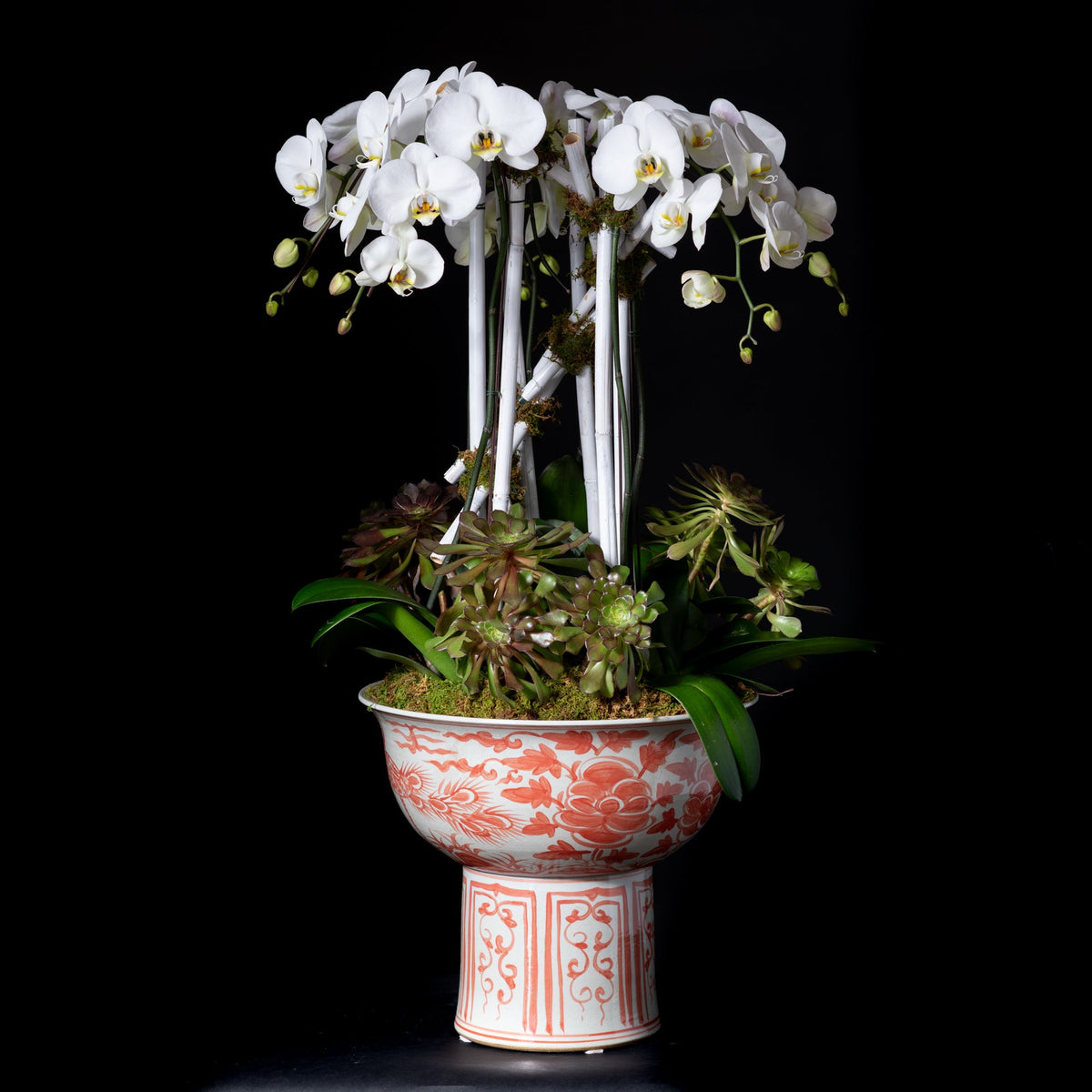 LARGE ORCHID PLANTER - RED CRANE