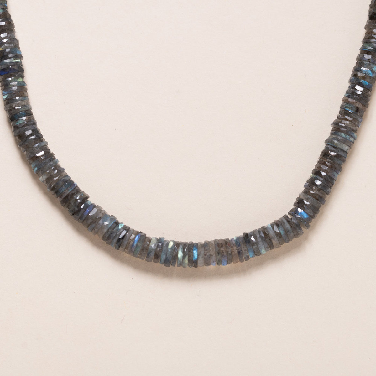 Labradorite Disk Necklace
