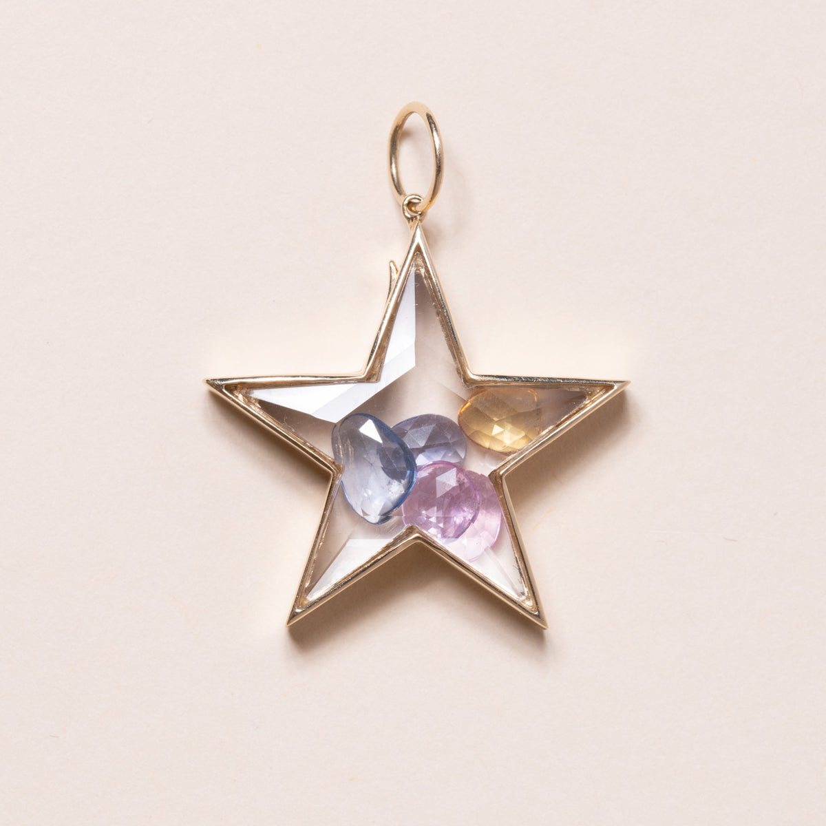 Multi Sapphires in Star Pendant