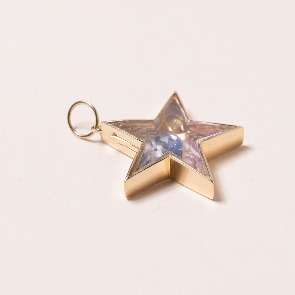 Multi Sapphires in Star Pendant