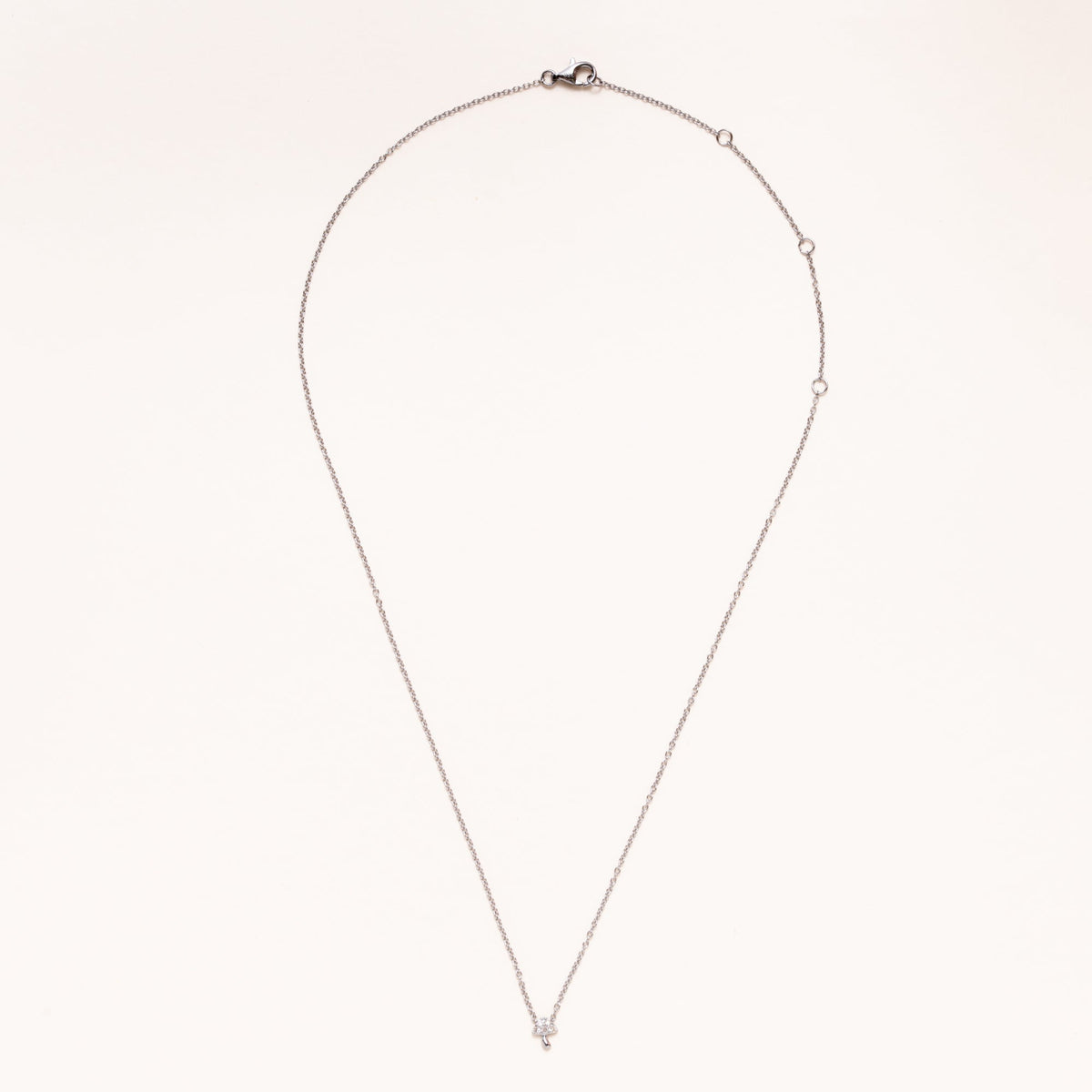 Diamond Pave Tiny Mushroom Necklace