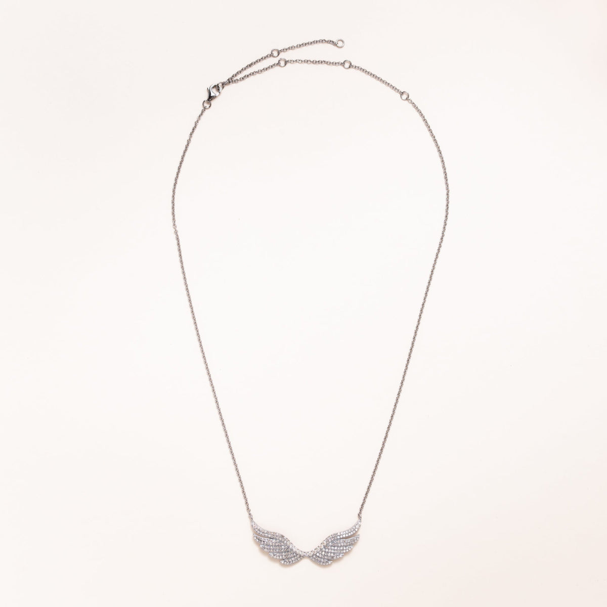 Diamond Pave Wings Necklace