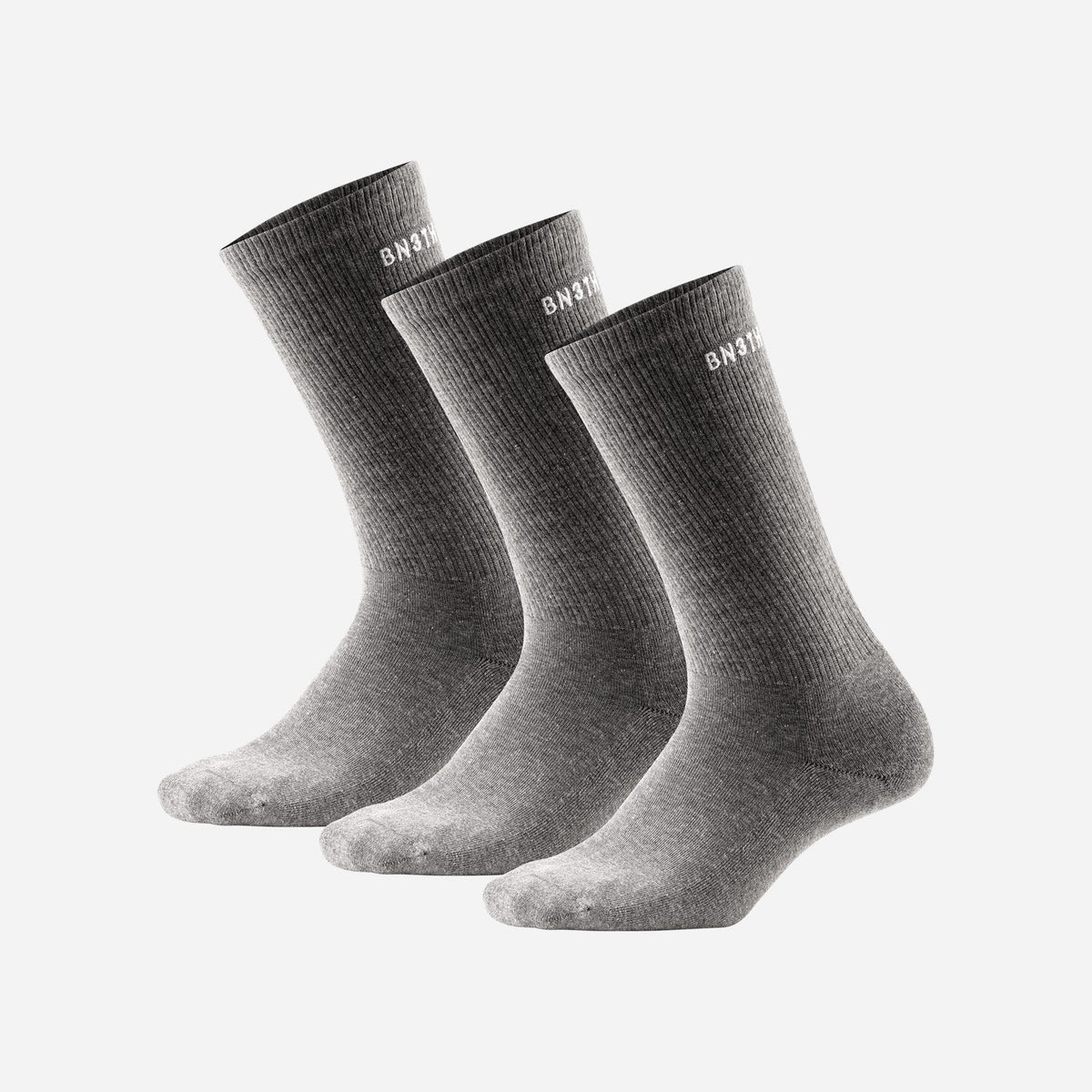 Classic Crew Sock: Heather Gray 3 Pack