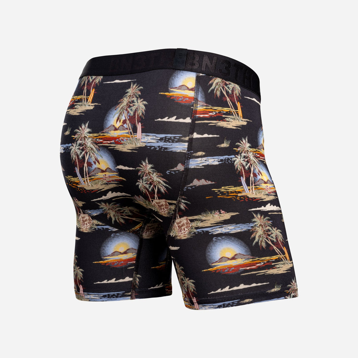 Classic Icon Boxer Brief: Tropical Landscape - Black