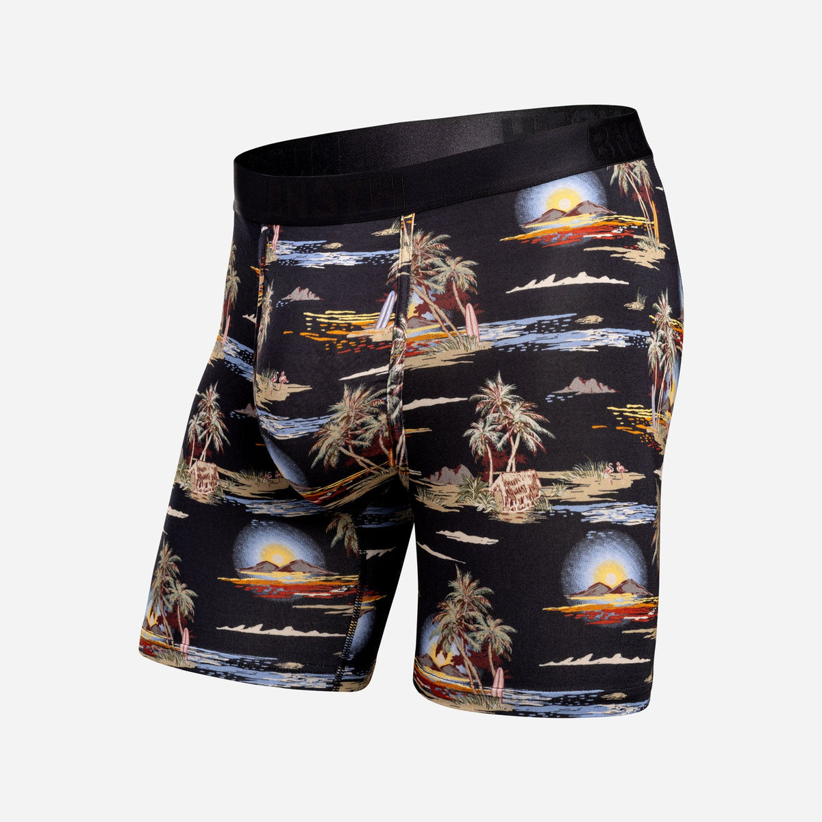 Classic Icon Boxer Brief: Tropical Landscape - Black