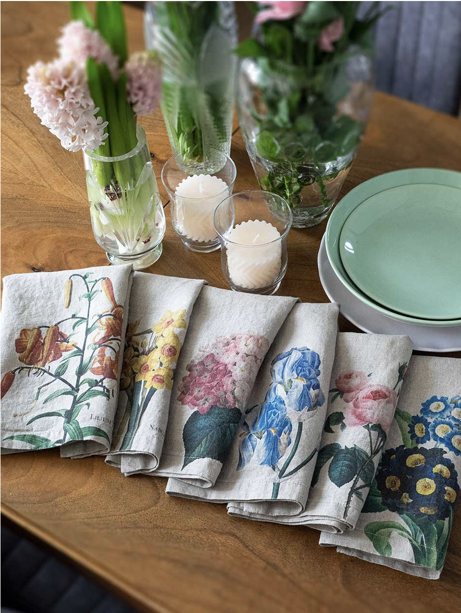 Napkins GARDEN FLOWERS / 6-pack MIX