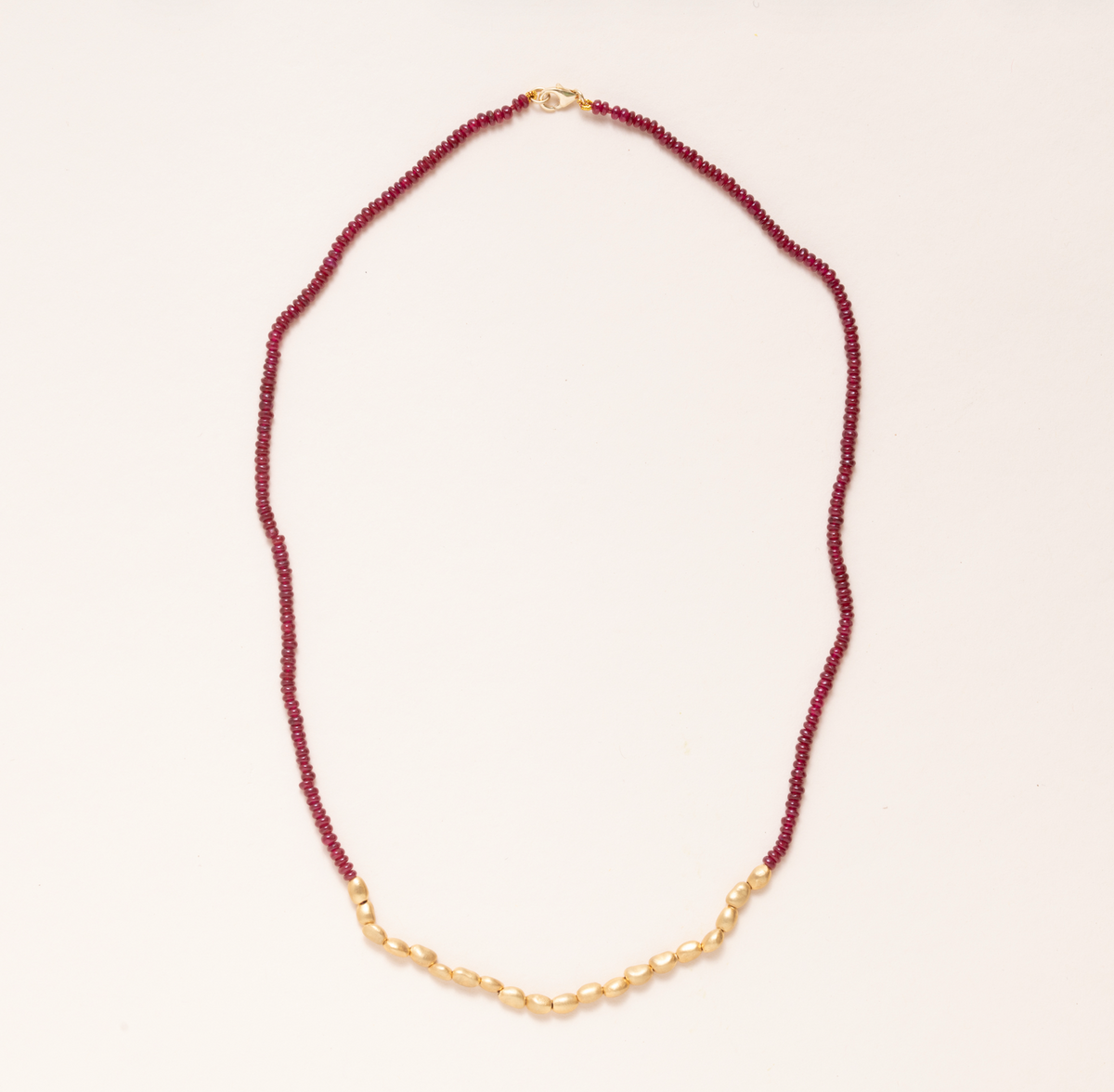 Ruby Beaded Necklace