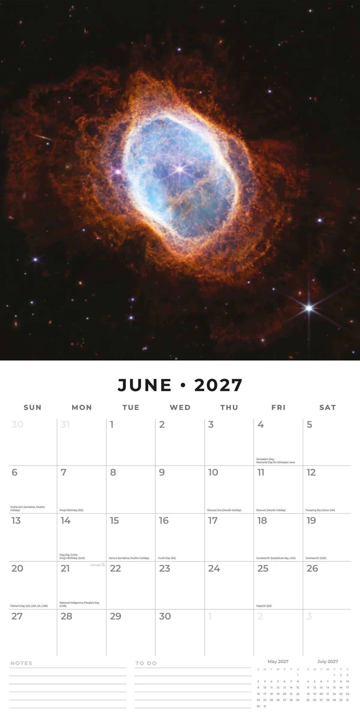 2027 Square Wall Calendar Space (RR271308)