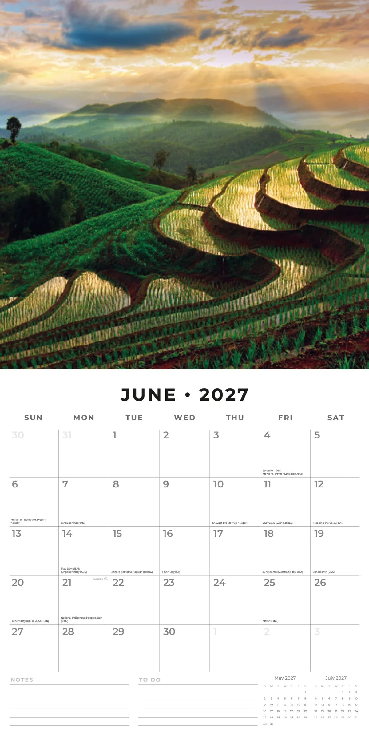2027 Square Wall Calendar Thailand (RR271343)