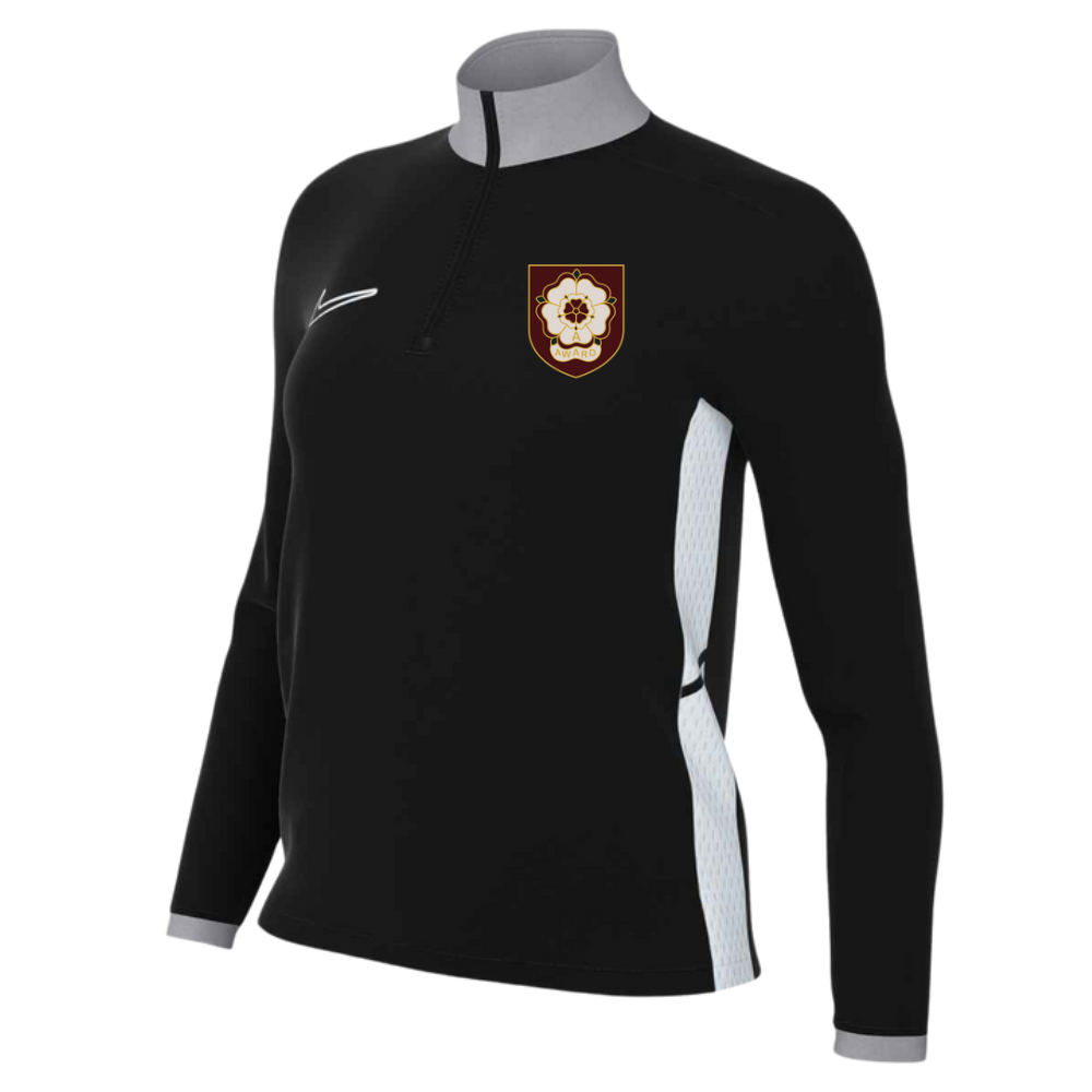 England Netball Women's Black Official's 1/4 Zip Drill Top - "A" Award