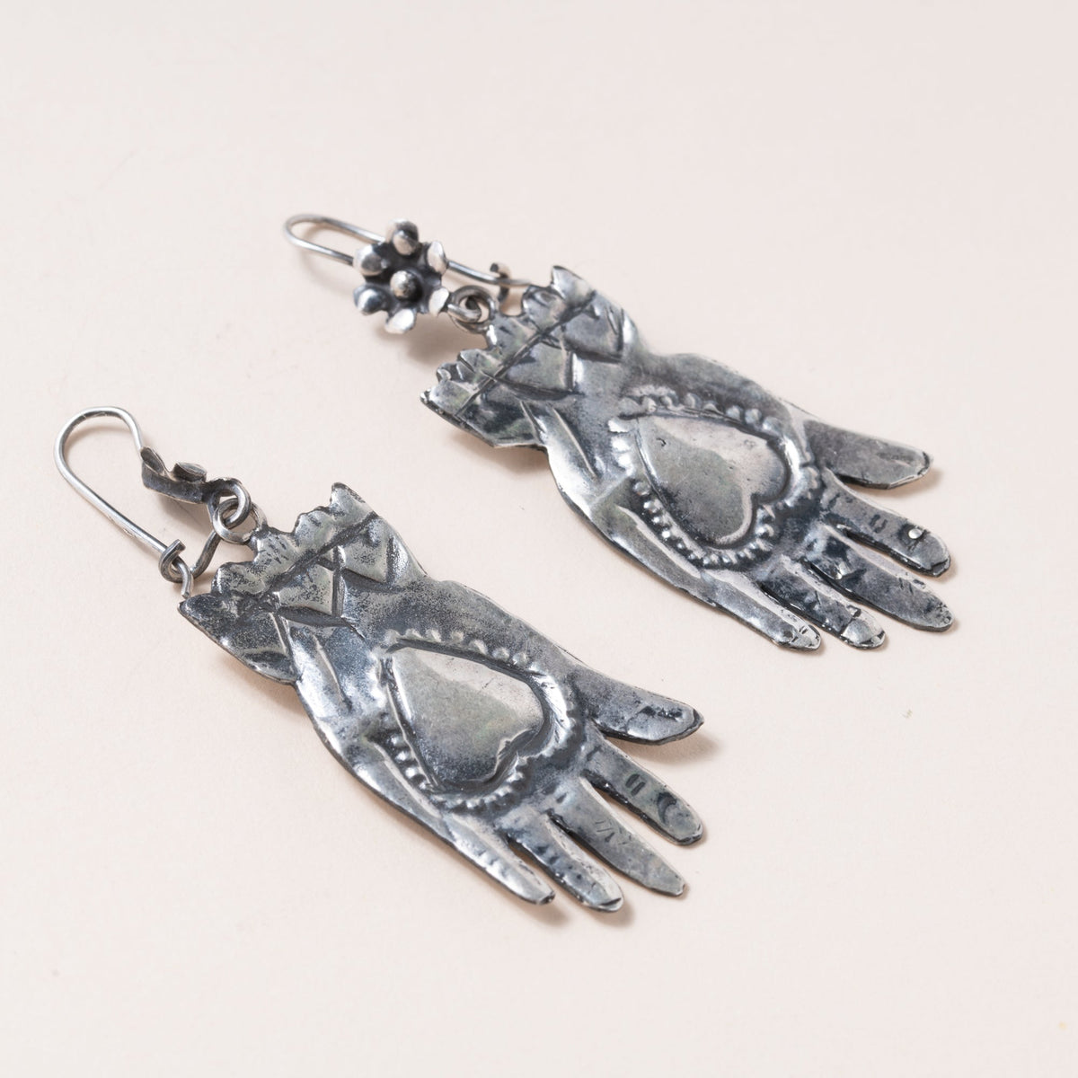 Silver Hand Earrings