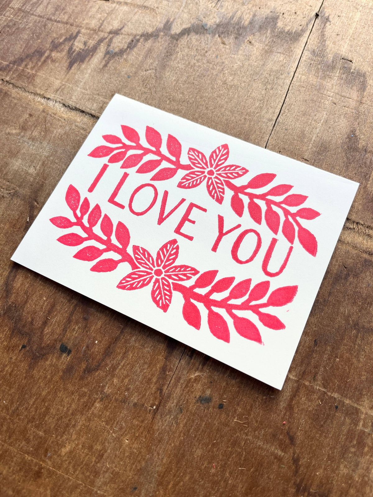 "I Love You," Greeting Card