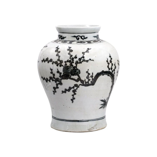 Yuan Blue and White Plum Jar